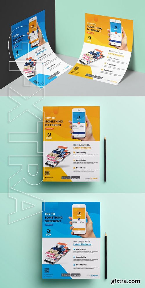 CreativeMarket - Mobile App Promotion Flyer 1815282