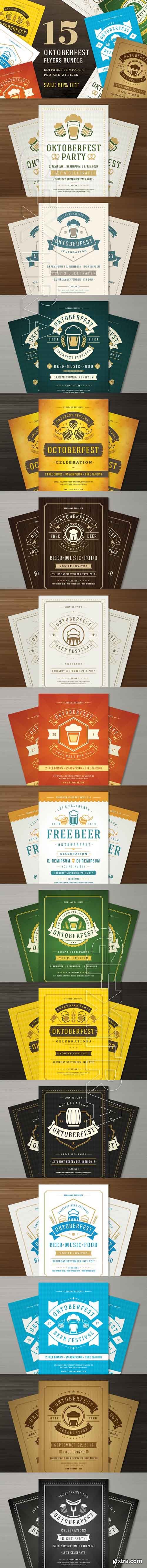 CreativeMarket - 15 Oktoberfest Flyers Templates 1809961