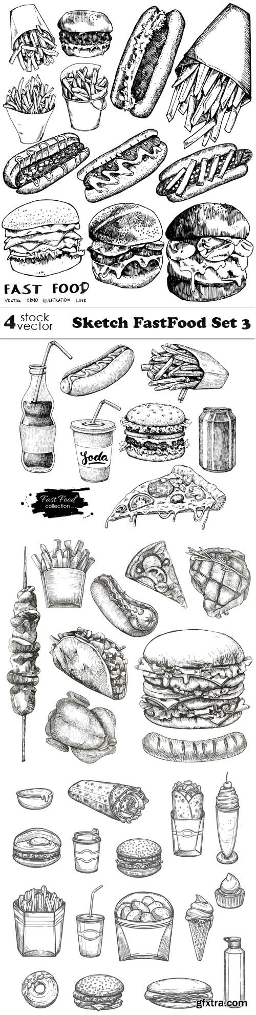 Vectors - Sketch FastFood Set 3