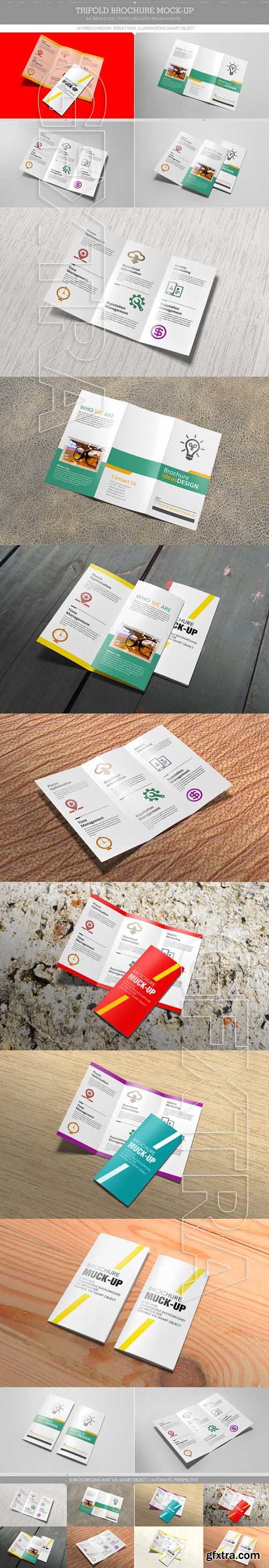 CreativeMarket - Trifold Brochure Mock-Up 1815485