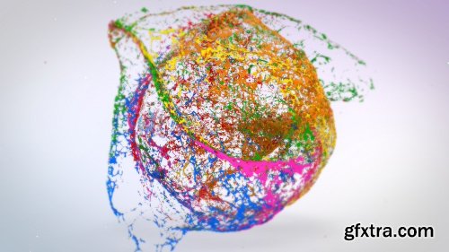 Videohive Mixing Paints Logo Reveal 19791557