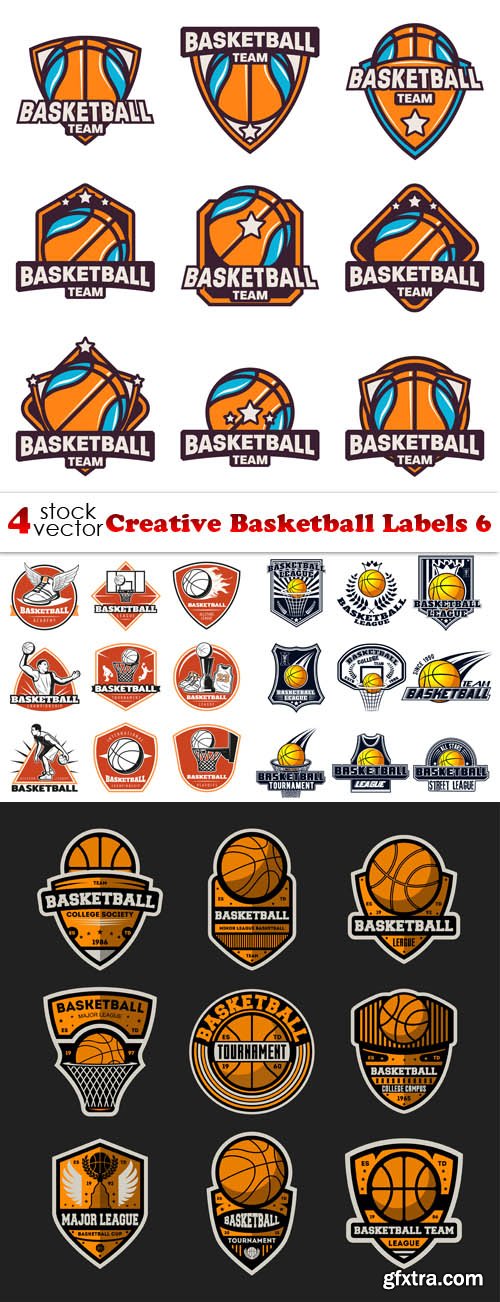 Vectors - Creative Basketball Labels 6