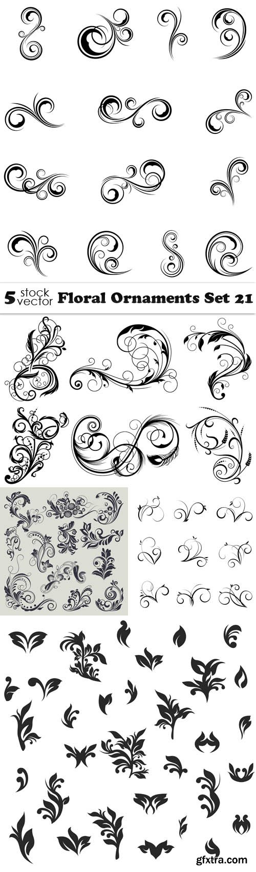 Vectors - Floral Ornaments Set 21