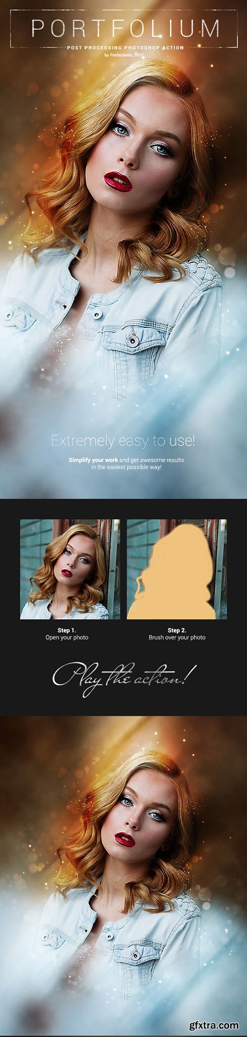 Graphicriver - Portfolium - Post Processing Photoshop Action 20580127