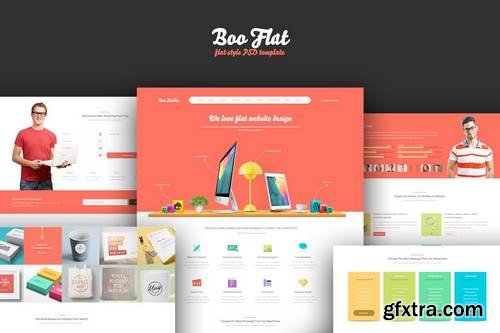 Boo Flat - Flat Style PSD Template