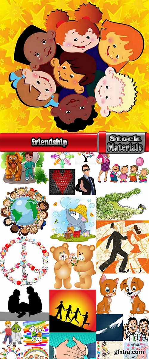 infographics friendship vector illustration picture 25 EPS