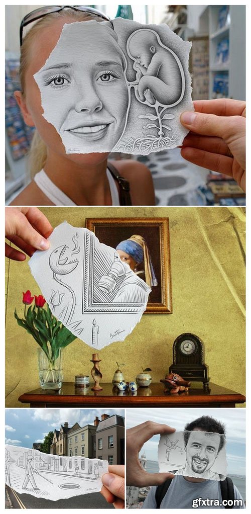 Pencil vs Camera - Works by Ben Heine