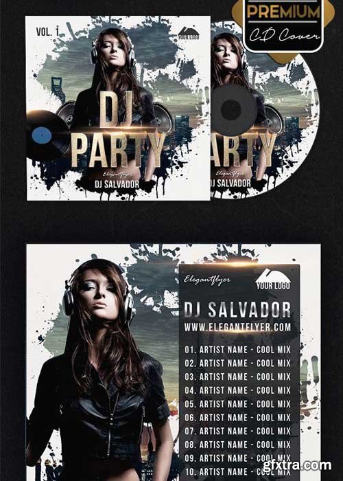 DJ Party V33 Premium CD Cover PSD Template