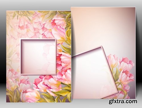 vector banner background is a picture gift card flower festival 25 EPS