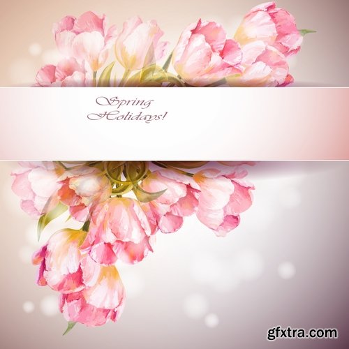 vector banner background is a picture gift card flower festival 25 EPS