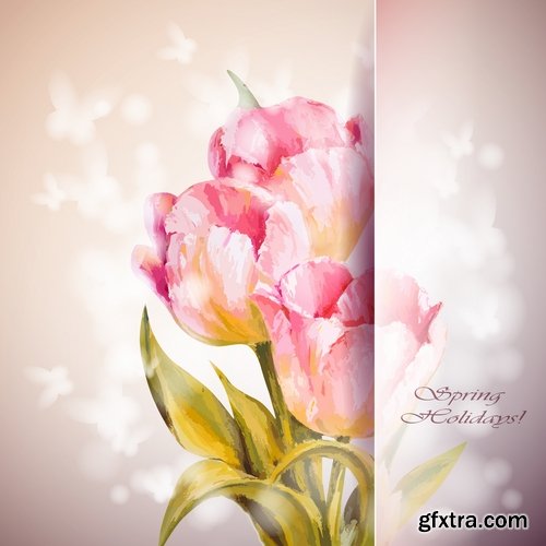 vector banner background is a picture gift card flower festival 25 EPS