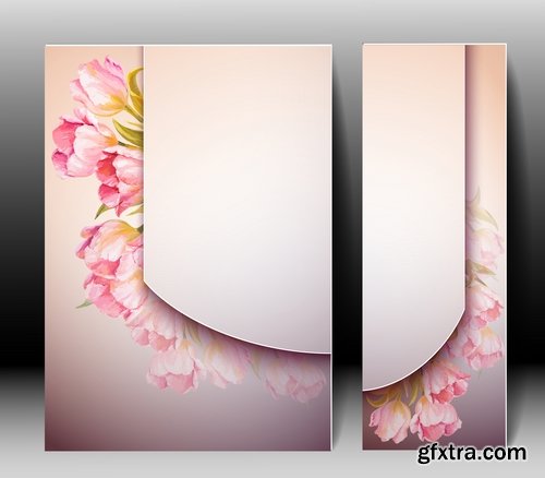 vector banner background is a picture gift card flower festival 25 EPS