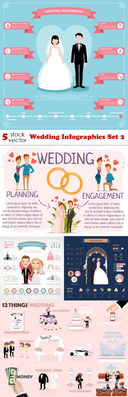 Vectors - Wedding Infographics Set 2