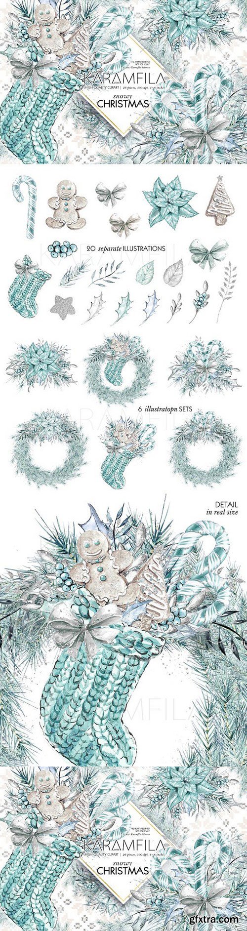 CM - Silver Christmas Clipart 1760075