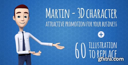 Videohive Martin 3D Character - Man Presenter/Manager Product Promotion 6886216