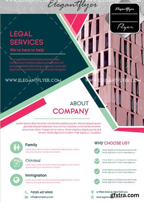 Legal Service V17 Flyer PSD Template + Facebook Cover