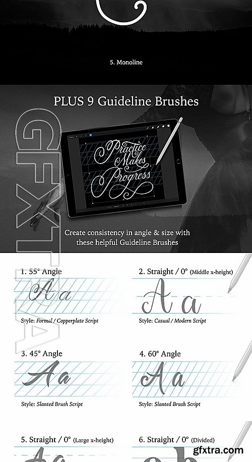 CreativeMarket 14 iPad Brushes for Procreate 1294791