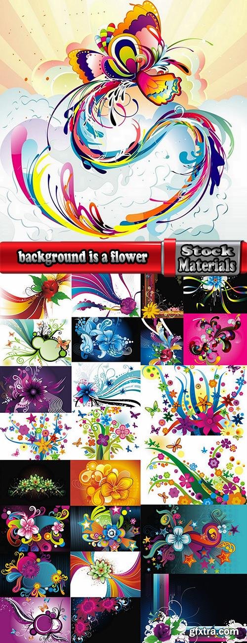 background is a flower vector image 25 EPS