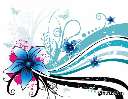 background is a flower vector image 25 EPS