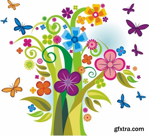 background is a flower vector image 25 EPS