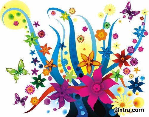 background is a flower vector image 25 EPS