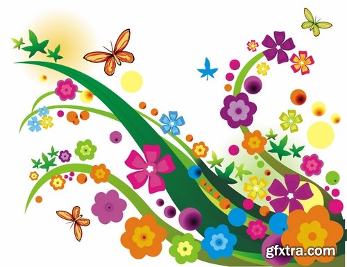 background is a flower vector image 25 EPS