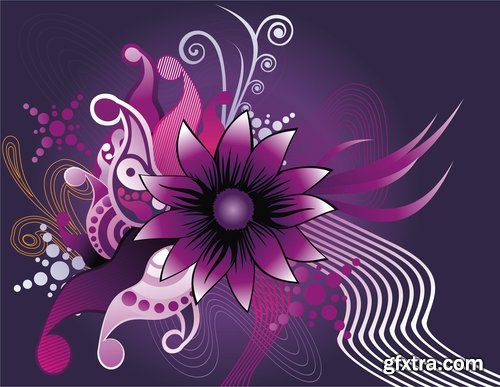 background is a flower vector image 25 EPS