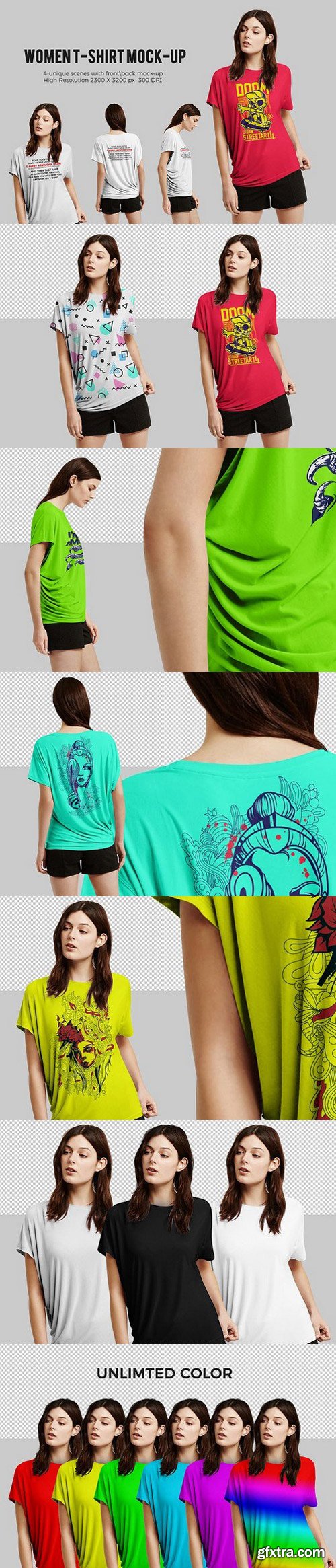 CM - Women T-shirt Mock-up 1761134