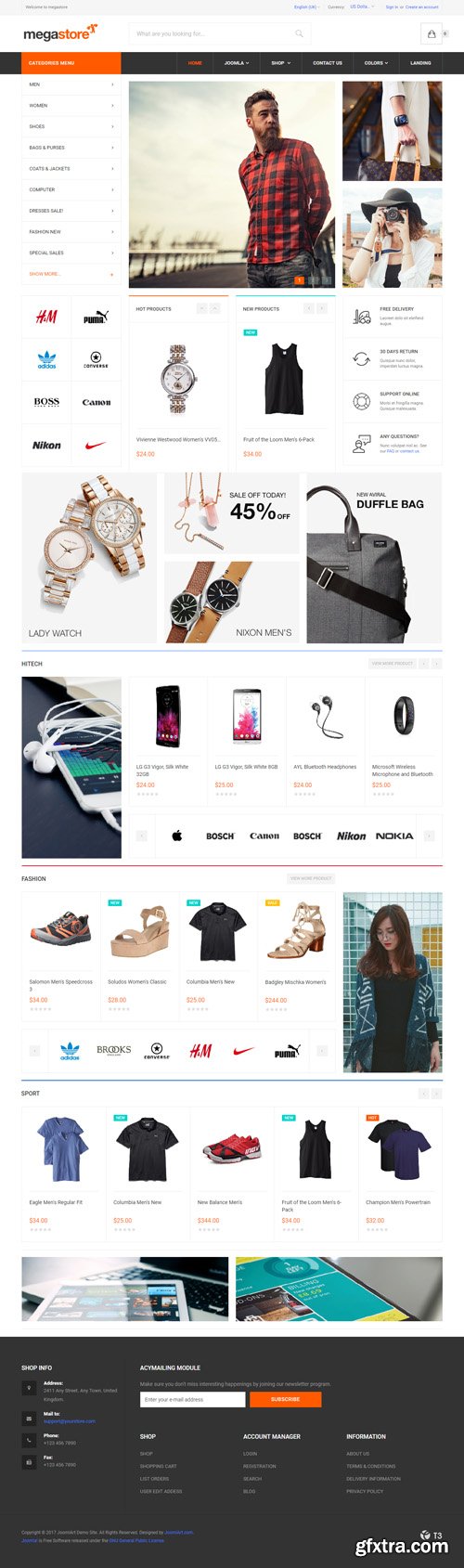 JoomlArt - JA Megastore v1.0.3 - Responsive eCommerce Joomla Template