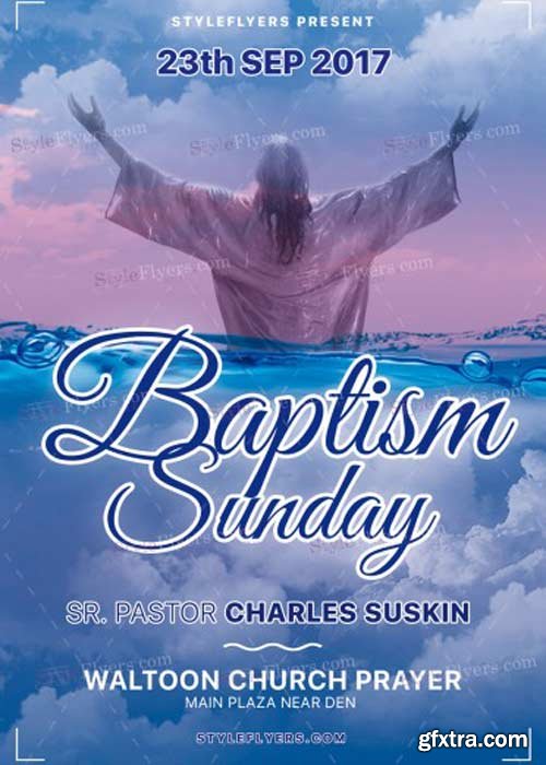 Baptism Sunday V7 PSD Flyer Template