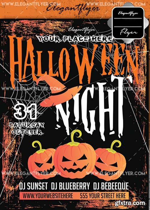 Halloween V05 Flyer PSD Template + Facebook Cover