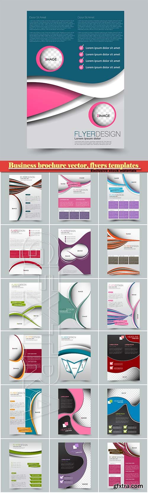 Business brochure vector, flyers templates # 36