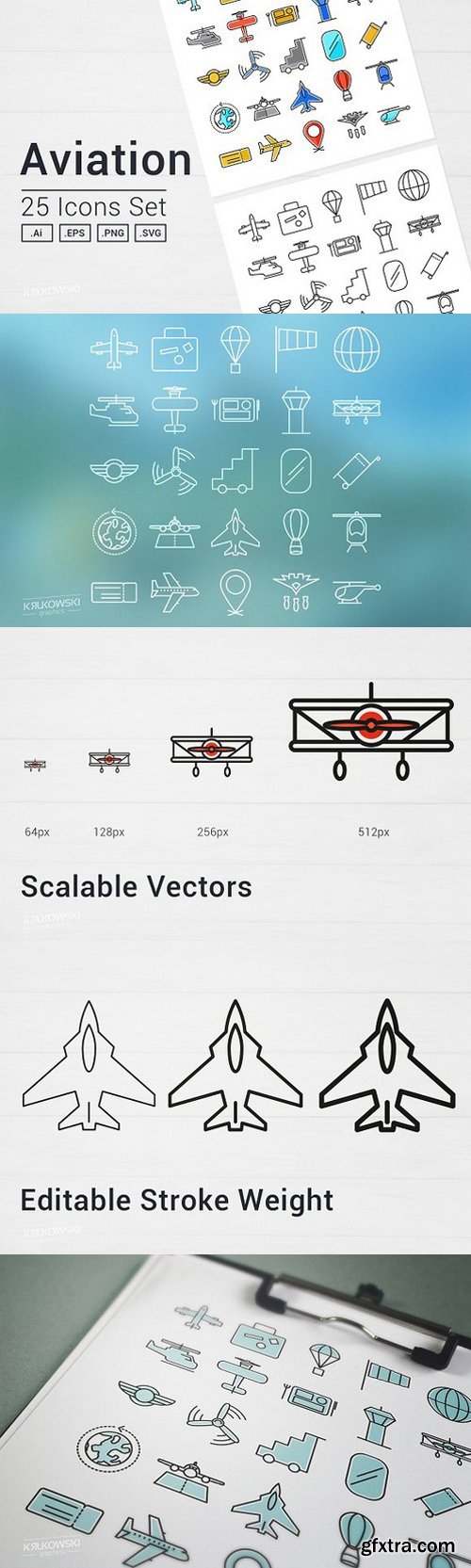 CM - Aviation Icons Set 1380383