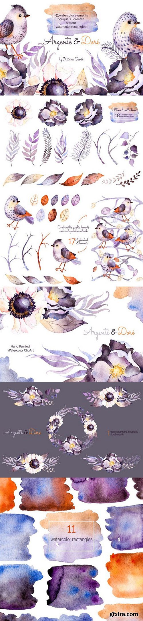 CM - Argente and Dore. Watercolor Set 501249