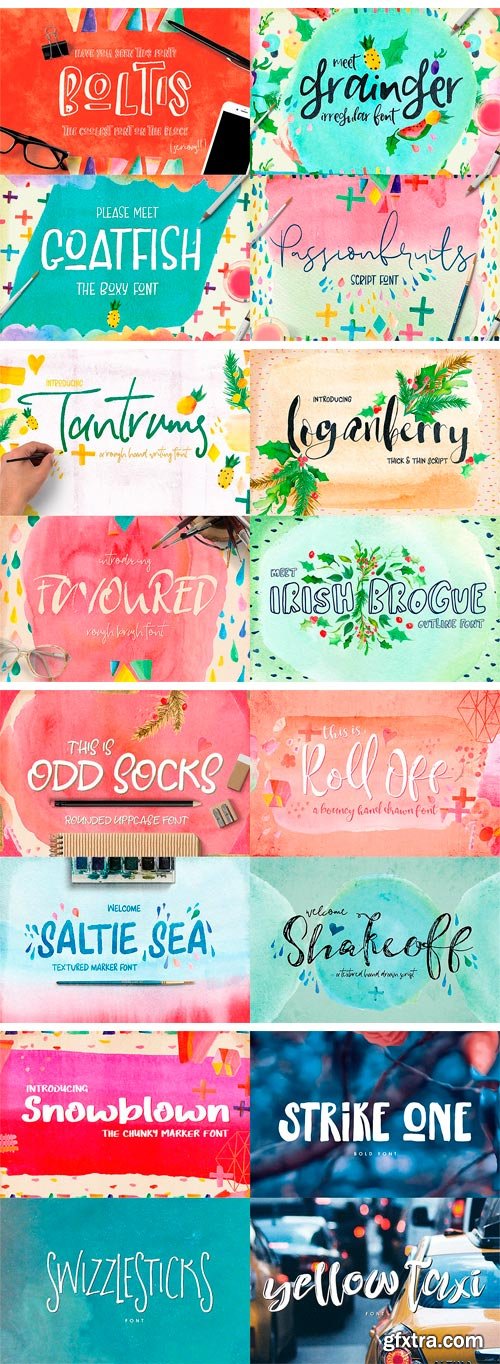 CM - 102 Fonts & Graphics Bundle 1778651