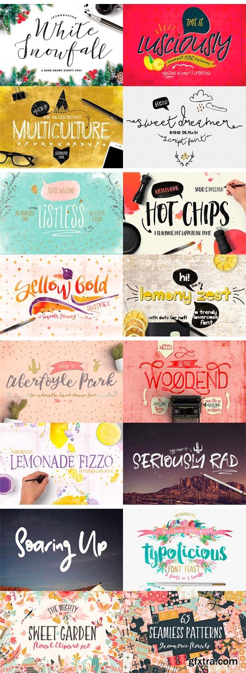 CM - 102 Fonts & Graphics Bundle 1778651