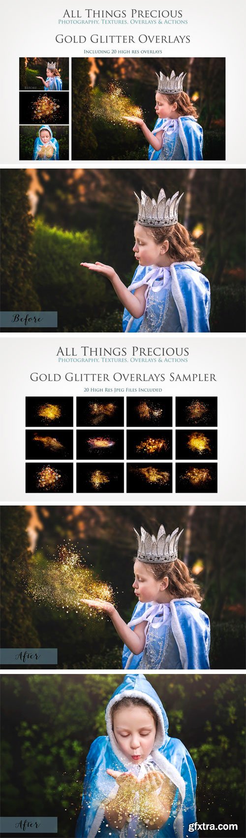 CM - Fine Art Golde Glitter Overlays 1779537