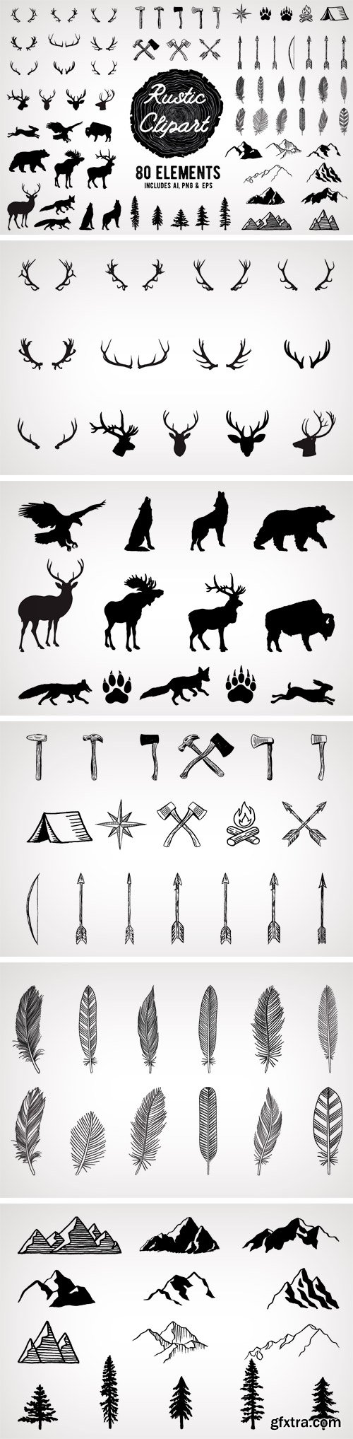 CM - Rustic Clipart Designs - AI PNG EPS 1781424