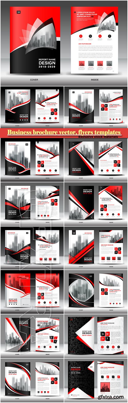 Business brochure vector, flyers templates # 39