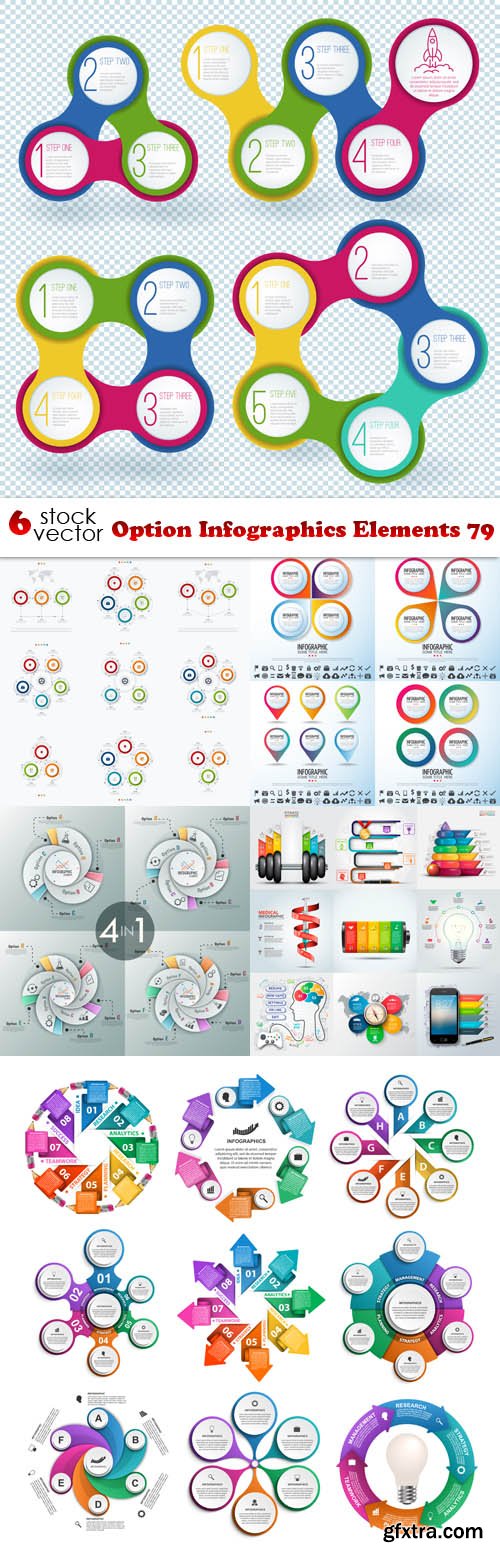 Vectors - Option Infographics Elements 79