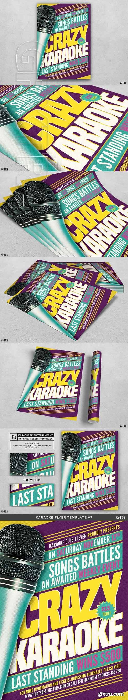 CreativeMarket - Karaoke Flyer Template V7 1827159