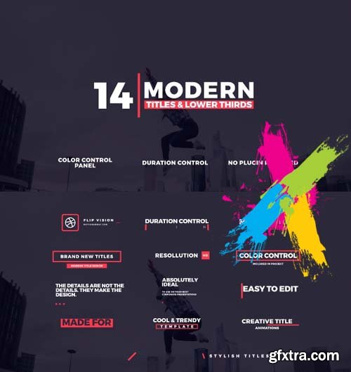 14 Modern Titles & Lower thirds - After Effects