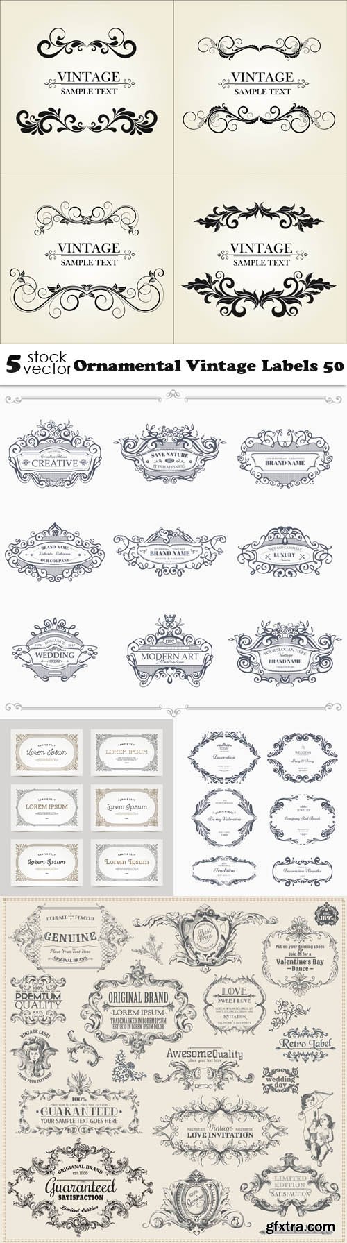 Vectors - Ornamental Vintage Labels 50