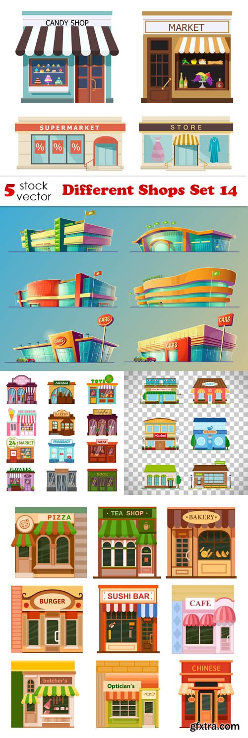 Vectors - Different Shops Set 14