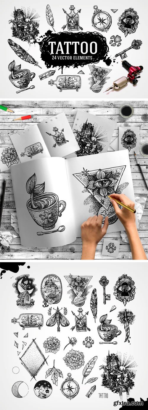 CM - Tattoo Style Illustrations 1779374