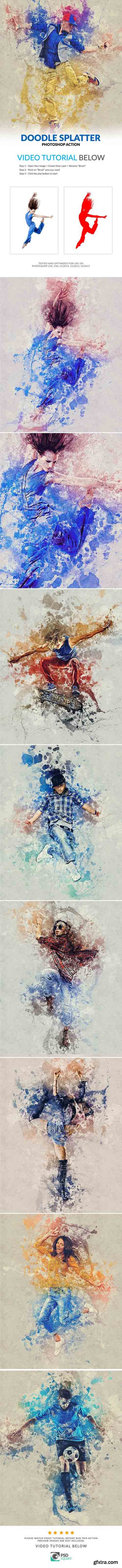 GraphicRiver - Doodle Splatter Photoshop Action 20574026