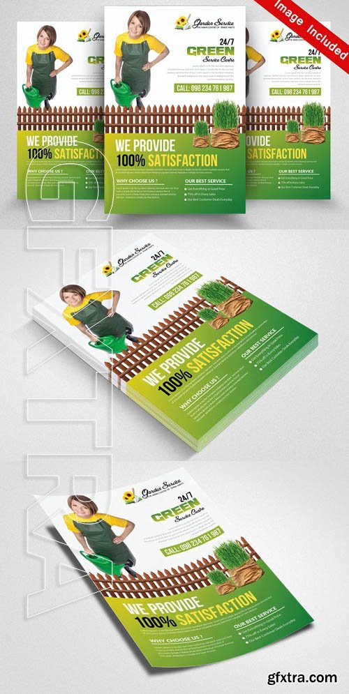 CreativeMarket - Garden service Flyer Templates 1827705