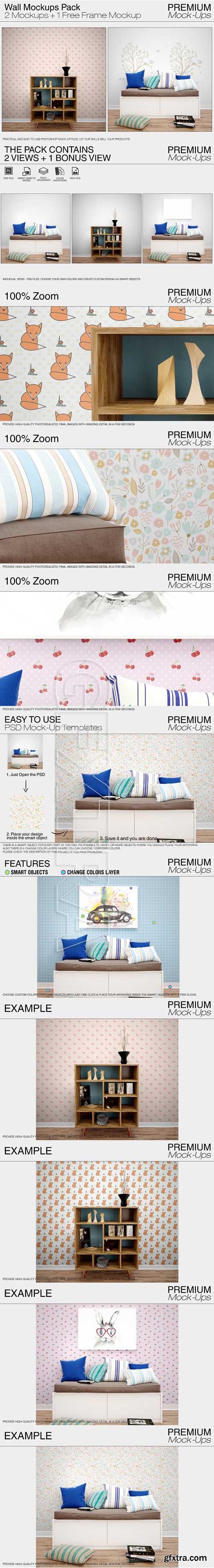 CreativeMarket - Wall Mockups Pack 1783439