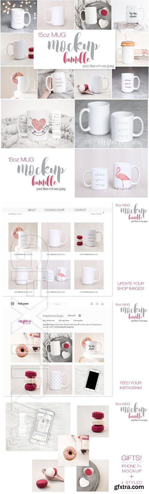 CreativeMarket - 15oz Ceramic Mug Mockups Bundle II 1814855