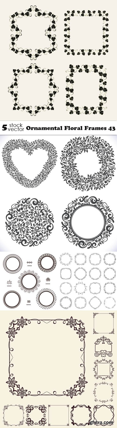 Vectors - Ornamental Floral Frames 43